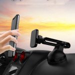 Wholesale Premium Magnetic Long Windshield and Dashboard Car Mount Holder for Phone KI-022 (Black)